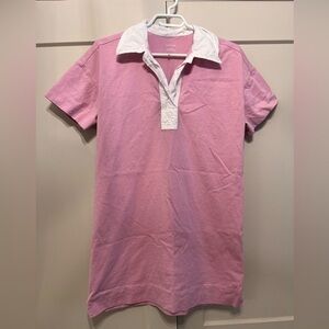 EVERLANE Pink Polo Organic Cotton Mini Dress
